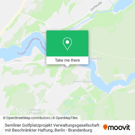 Карта Semliner Golfplatzprojekt Verwaltungsgesellschaft mit Beschränkter Haftung