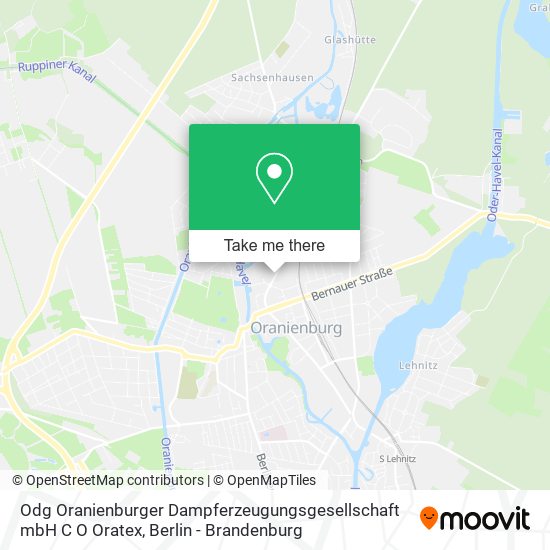 Карта Odg Oranienburger Dampferzeugungsgesellschaft mbH C O Oratex