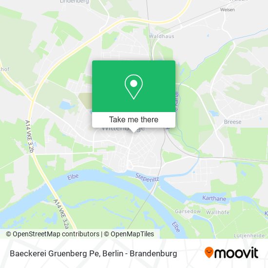 Baeckerei Gruenberg Pe map