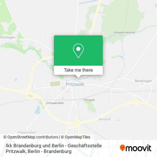Ikk Brandenburg und Berlin - Geschäftsstelle Pritzwalk map