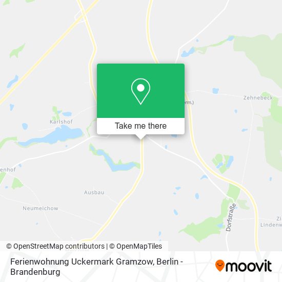 Карта Ferienwohnung Uckermark Gramzow