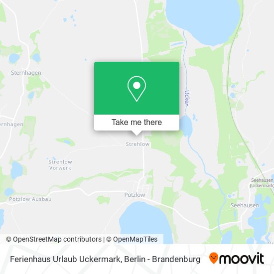 Ferienhaus Urlaub Uckermark map