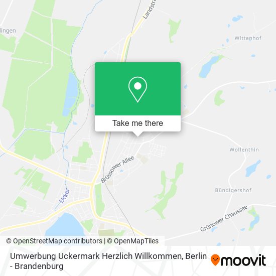 Карта Umwerbung Uckermark Herzlich Willkommen