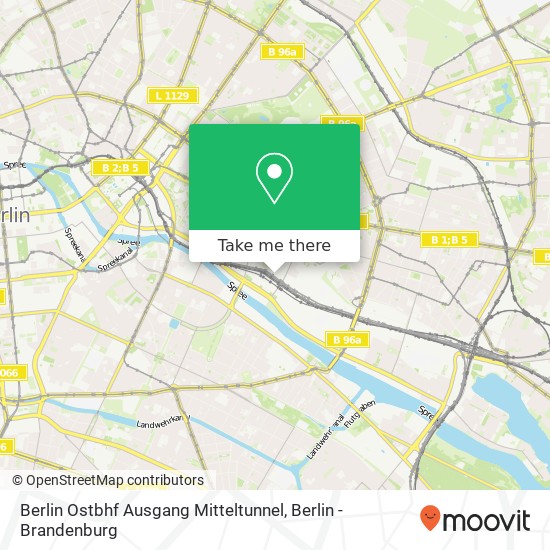 Berlin Ostbhf Ausgang Mitteltunnel map