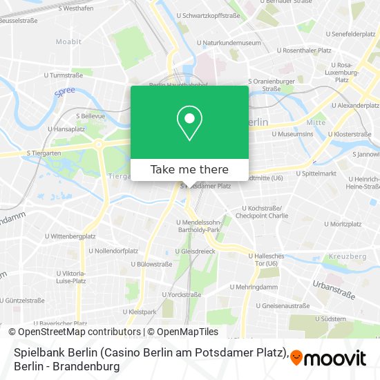 Карта Spielbank Berlin (Casino Berlin am Potsdamer Platz)