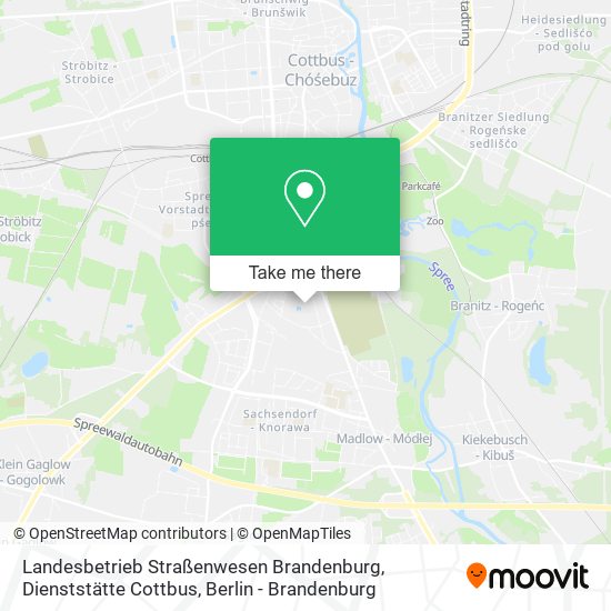 Landesbetrieb Straßenwesen Brandenburg, Dienststätte Cottbus map