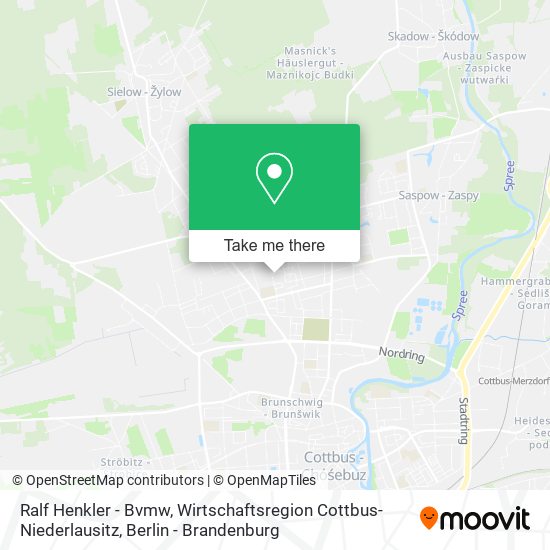 Карта Ralf Henkler - Bvmw, Wirtschaftsregion Cottbus-Niederlausitz