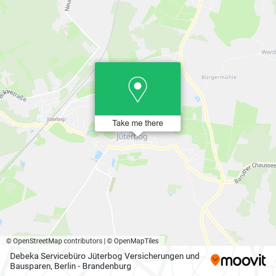 Карта Debeka Servicebüro Jüterbog Versicherungen und Bausparen