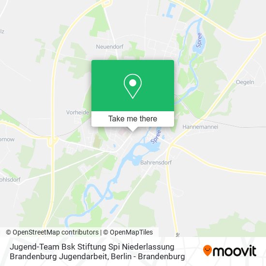 Карта Jugend-Team Bsk Stiftung Spi Niederlassung Brandenburg Jugendarbeit