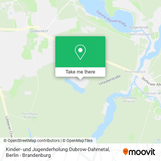 Карта Kinder- und Jugenderholung Dubrow-Dahmetal