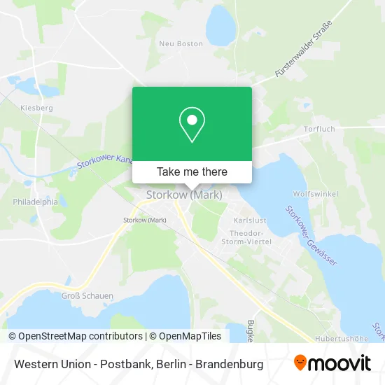 Western Union - Postbank map