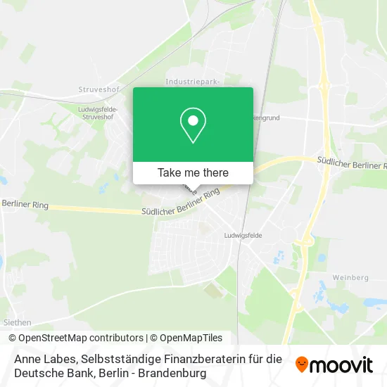 Карта Anne Labes, Selbstständige Finanzberaterin für die Deutsche Bank