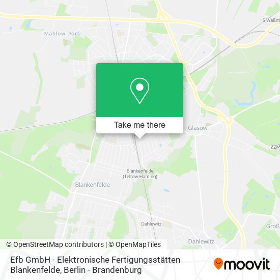 Карта Efb GmbH - Elektronische Fertigungsstätten Blankenfelde