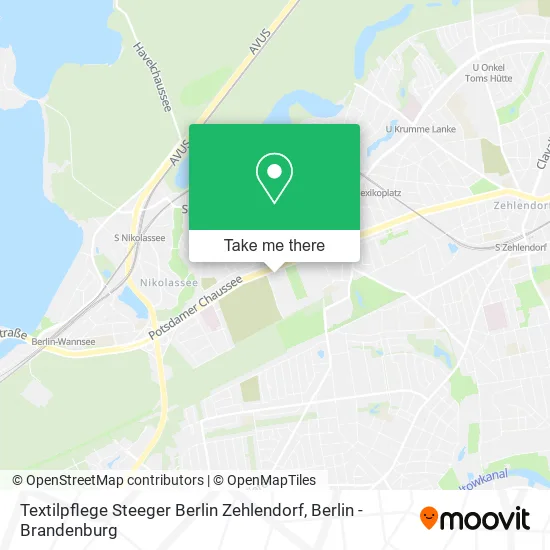 Карта Textilpflege Steeger Berlin Zehlendorf