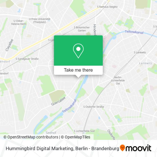 Карта Hummingbird Digital Marketing