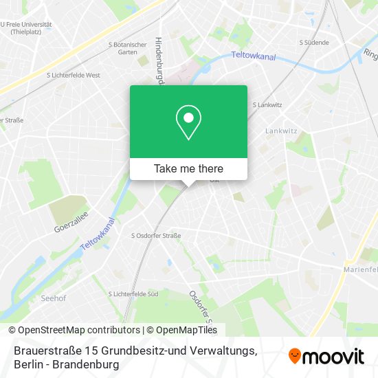 Brauerstraße 15 Grundbesitz-und Verwaltungs map