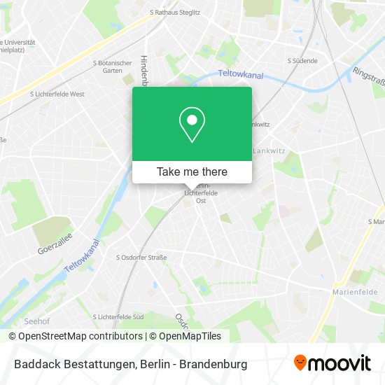 Baddack Bestattungen map