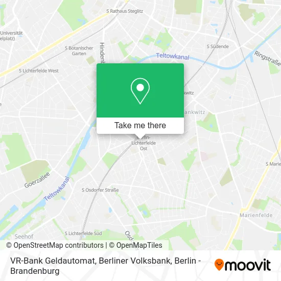 Карта VR-Bank Geldautomat, Berliner Volksbank