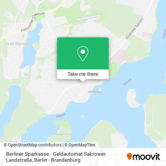 Карта Berliner Sparkasse - Geldautomat Sakrower Landstraße