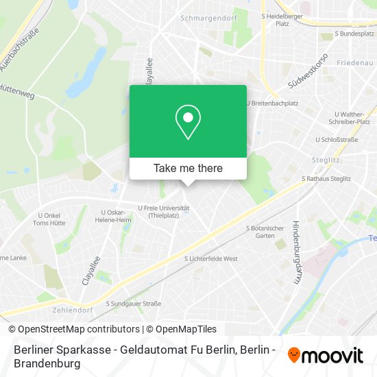 Berliner Sparkasse - Geldautomat Fu Berlin map
