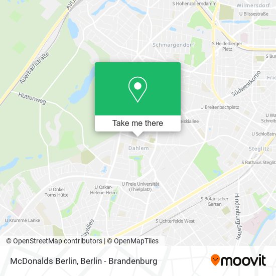 Карта McDonalds Berlin