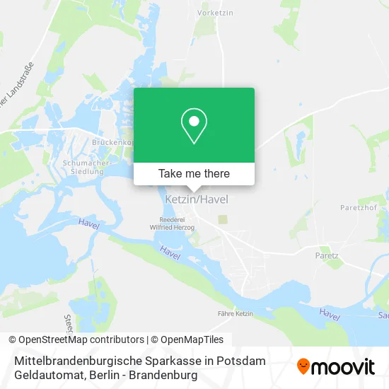 Карта Mittelbrandenburgische Sparkasse in Potsdam Geldautomat