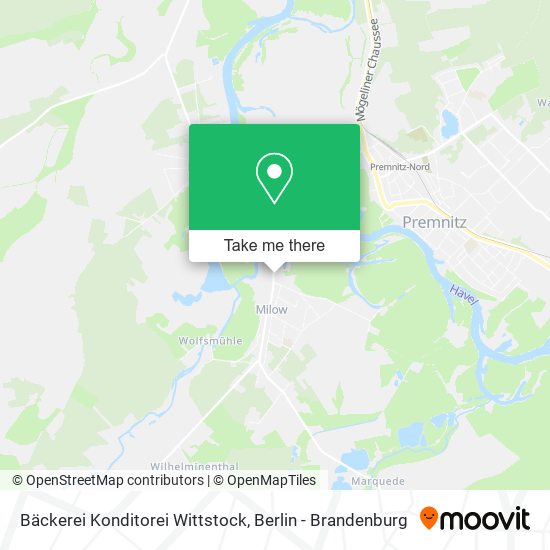 Карта Bäckerei Konditorei Wittstock