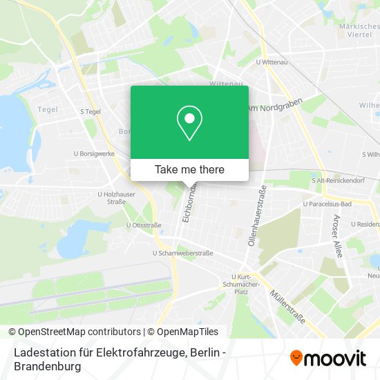 Карта Ladestation für Elektrofahrzeuge