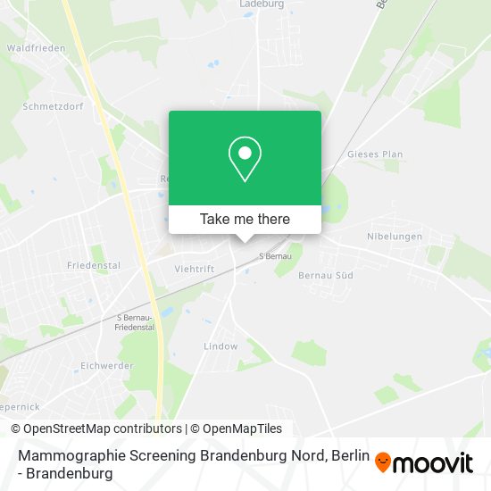Mammographie Screening Brandenburg Nord map