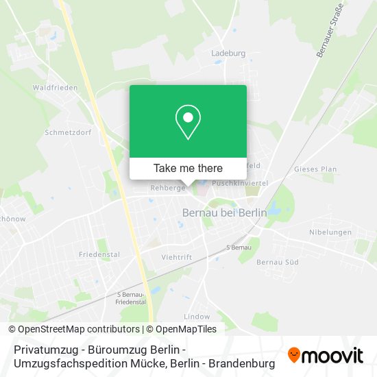 Privatumzug - Büroumzug Berlin - Umzugsfachspedition Mücke map