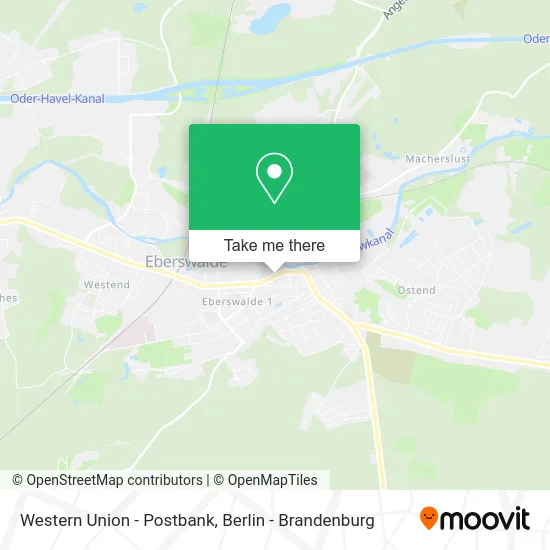 Western Union - Postbank map