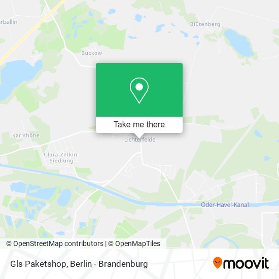 Gls Paketshop map
