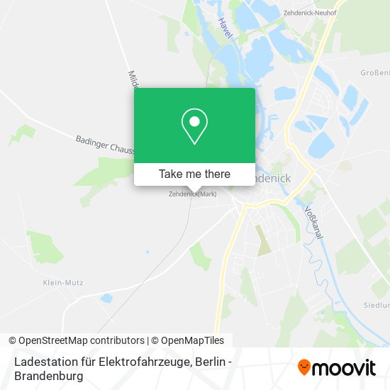 Карта Ladestation für Elektrofahrzeuge