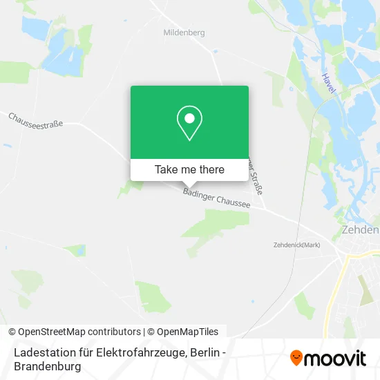 Ladestation für Elektrofahrzeuge map