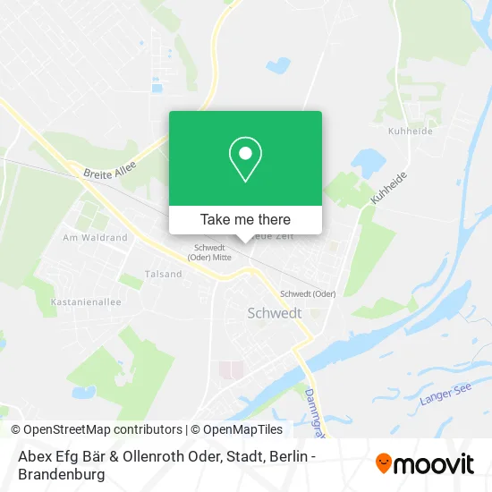 Карта Abex Efg Bär & Ollenroth Oder, Stadt