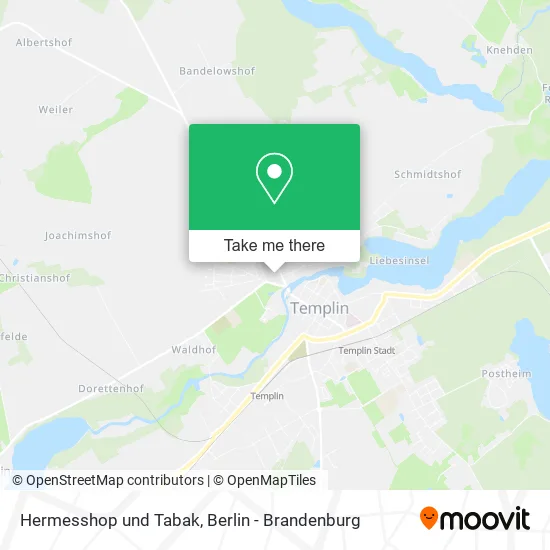 Карта Hermesshop und Tabak