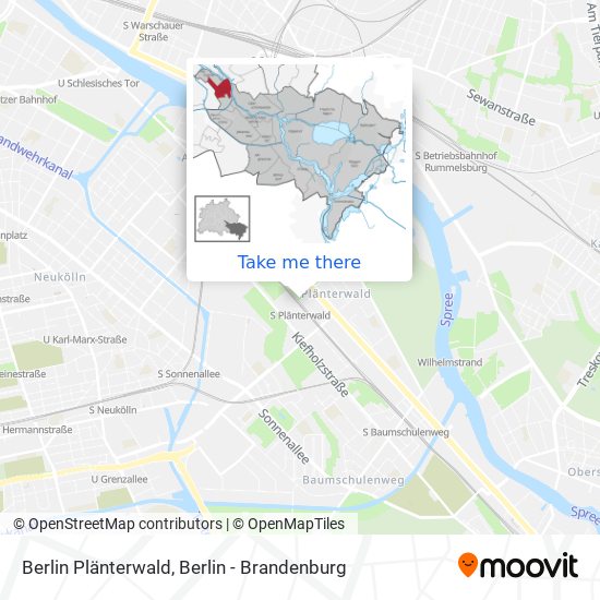 Berlin Plänterwald map