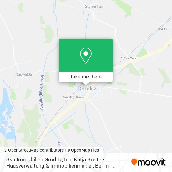 Карта Skb Immobilien Gröditz, Inh. Katja Breite - Hausverwaltung & Immobilienmakler