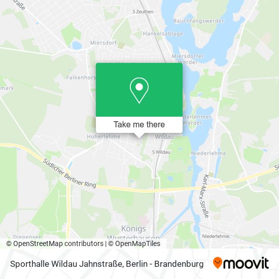 Sporthalle Wildau Jahnstraße map