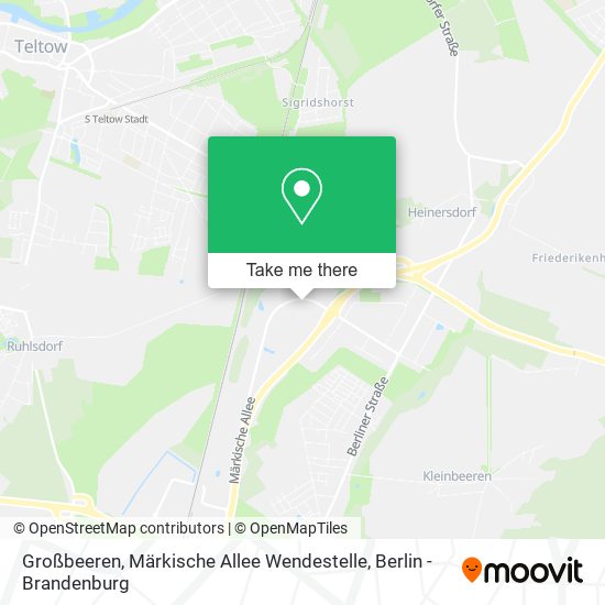Карта Großbeeren, Märkische Allee Wendestelle