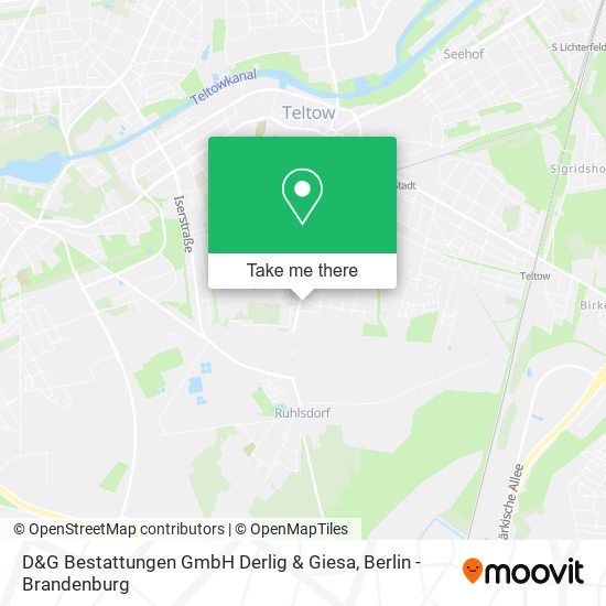 Карта D&G Bestattungen GmbH Derlig & Giesa
