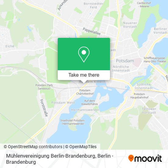 Карта Mühlenvereinigung Berlin-Brandenburg