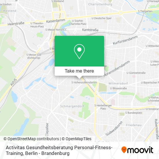 Карта Activitas Gesundheitsberatung Personal-Fitness-Training