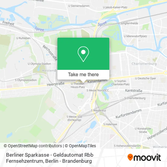Карта Berliner Sparkasse - Geldautomat Rbb Fernsehzentrum