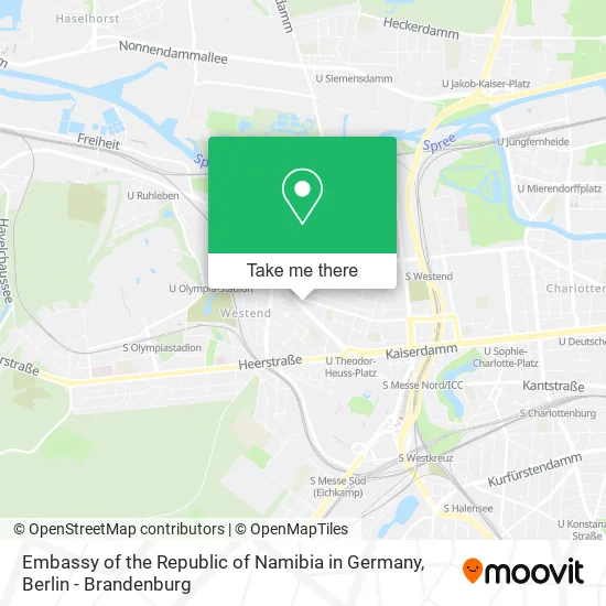 Карта Embassy of the Republic of Namibia in Germany