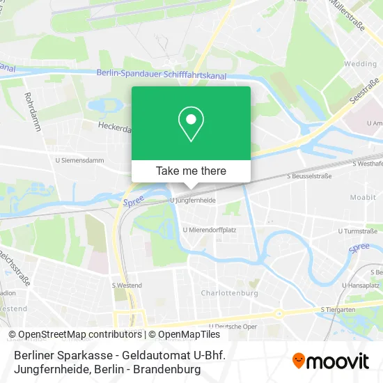 Карта Berliner Sparkasse - Geldautomat U-Bhf. Jungfernheide