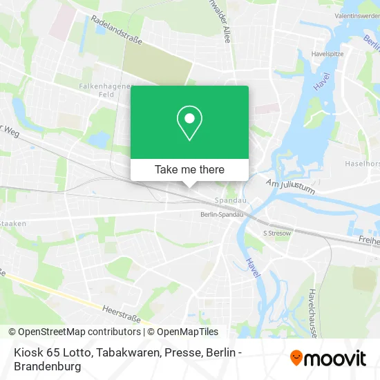 Карта Kiosk 65 Lotto, Tabakwaren, Presse