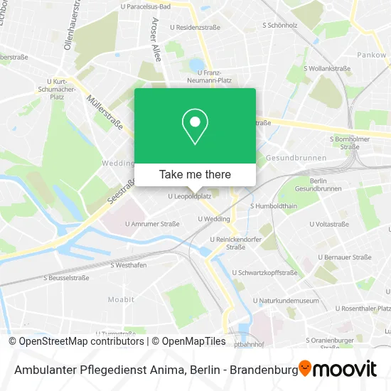 Ambulanter Pflegedienst Anima map