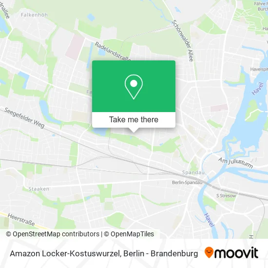 Карта Amazon Locker-Kostuswurzel