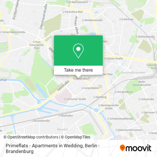 Карта Primeflats - Apartments in Wedding